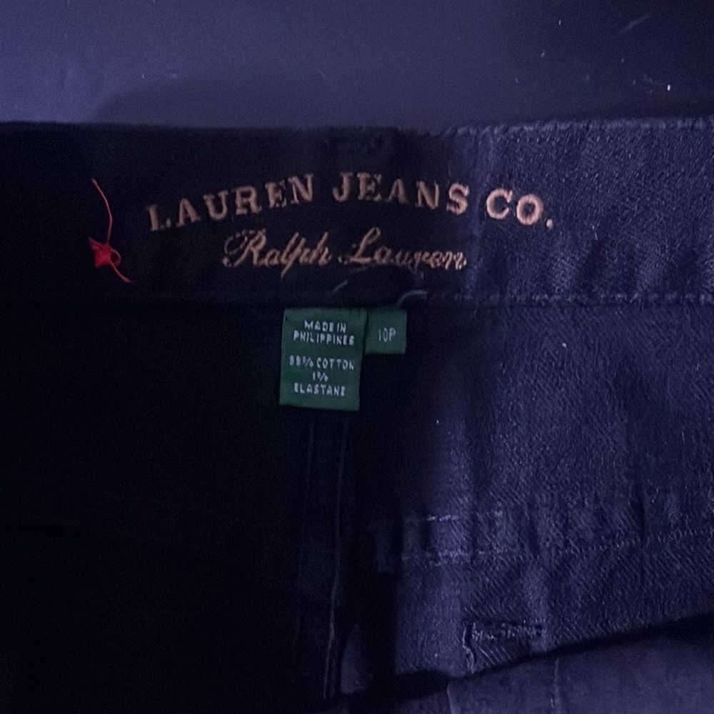 Ralph Lauren Black Boot Cut Denim Jeans Size 10 Petite - Picture 7 of 8